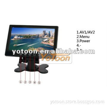 Car monitor--Touch button 7 inch car stand-alone monitor with 2 way video input stand alone monitor